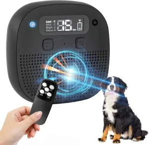Tetra Ultrasonic Dog Bark Deterrent Devices, Rechargeable Anti Barking Device for Dogs with Sensor & 60ft Remote Control, Adjustable Bark Stopper Indoor Outdoor