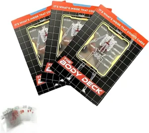 The Body Deck, 3D Image Educational Playing Cards, 2025 New The Poker for Magic Games, Funny Transparent Human Anatomy Playing Cards, for Card Collectors for Anatomy Enthusiasts(3pcs)