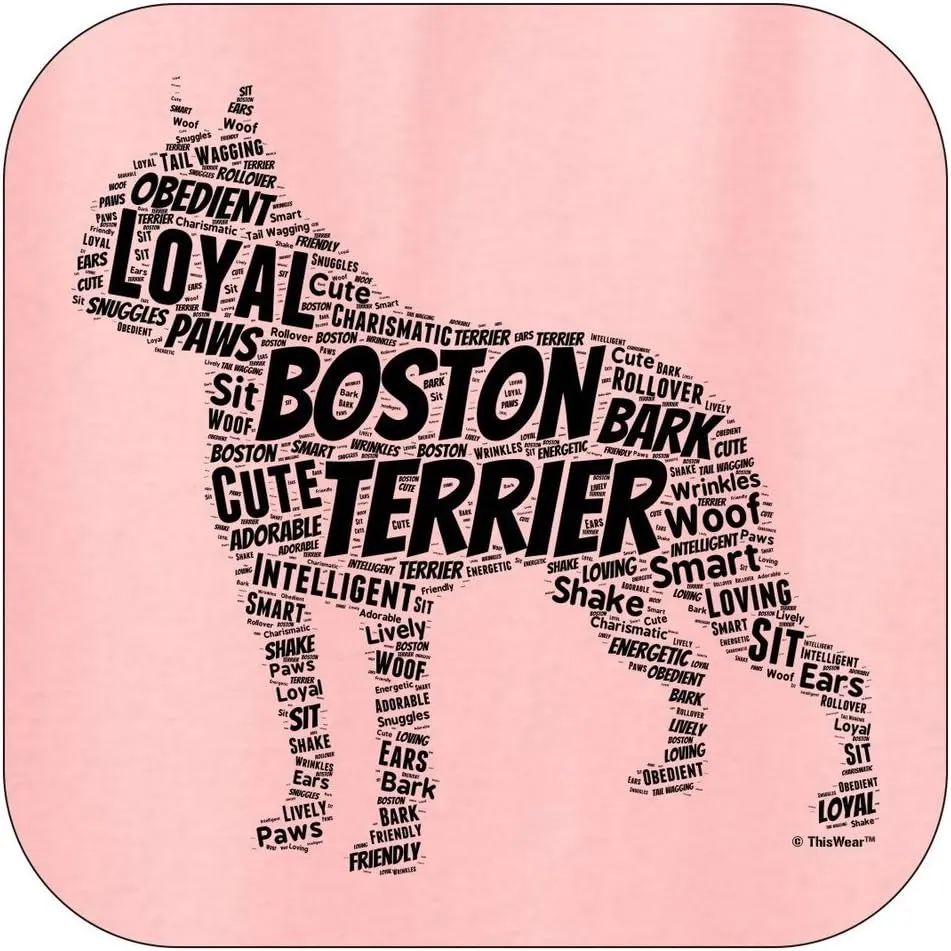 ThisWear Boston Terrier Word Art Dog Puppy Owner Gift Hoodie Sweatshirt