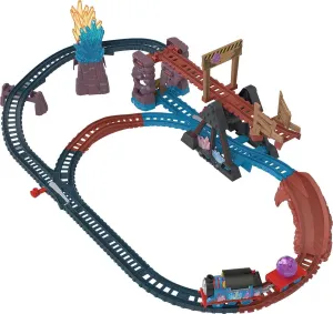 Thomas & Friends Motorized Toy Train Set Crystal Caves Adventure with Thomas, Tipping Bridge & 8 Ft of Track for Preschool Kids Ages 3  Years​