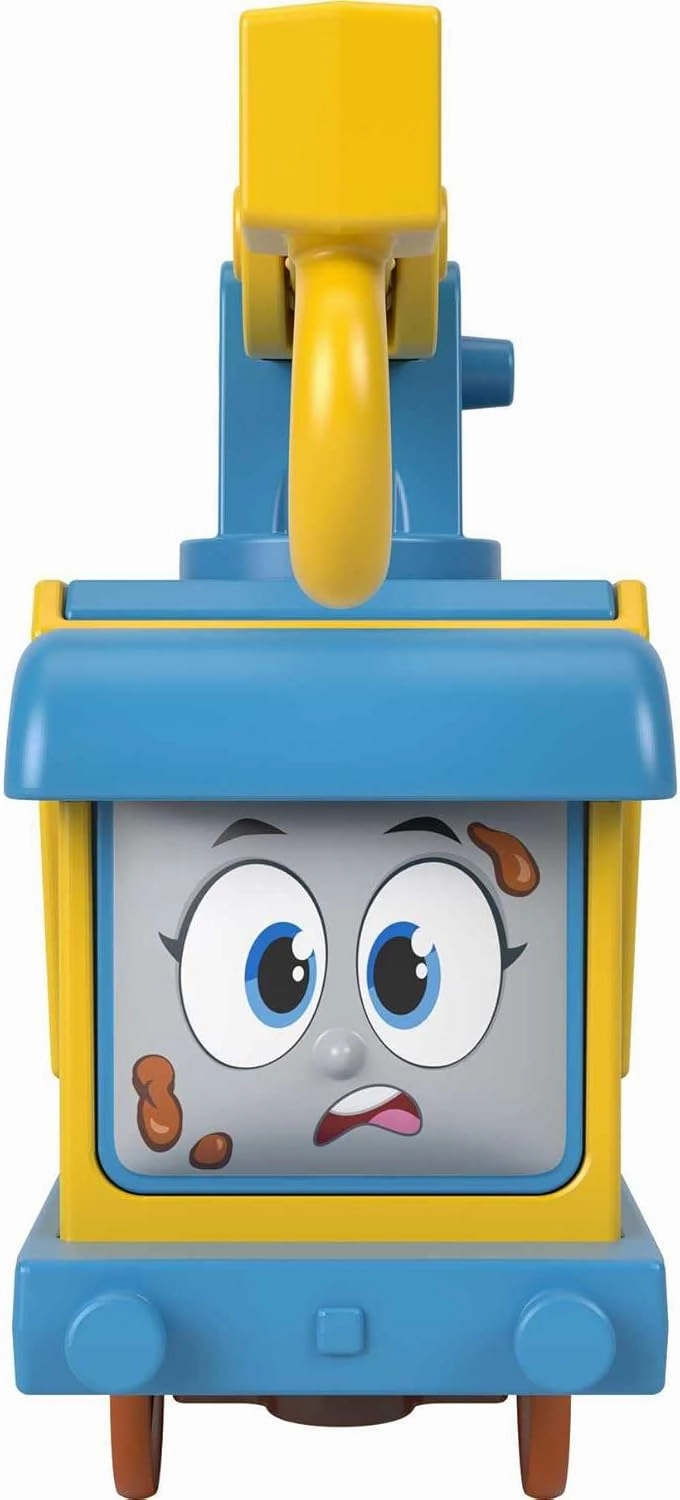 Thomas & Friends Motorized Toy Set Muddy Fix ‘em Up Friends Carly the Crane & Sandy the Rail Speeder for Preschool Pretend Play Kids Ages 3  Years