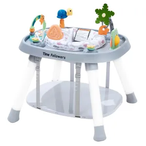 Time Followers® Baby Activity Center | 3-Stage 4Modes Activity Center & Play Table | Montessori-Inspired Design | Exersaucer, Jumper & Bouncer for Baby Ages 6M  (Grey)