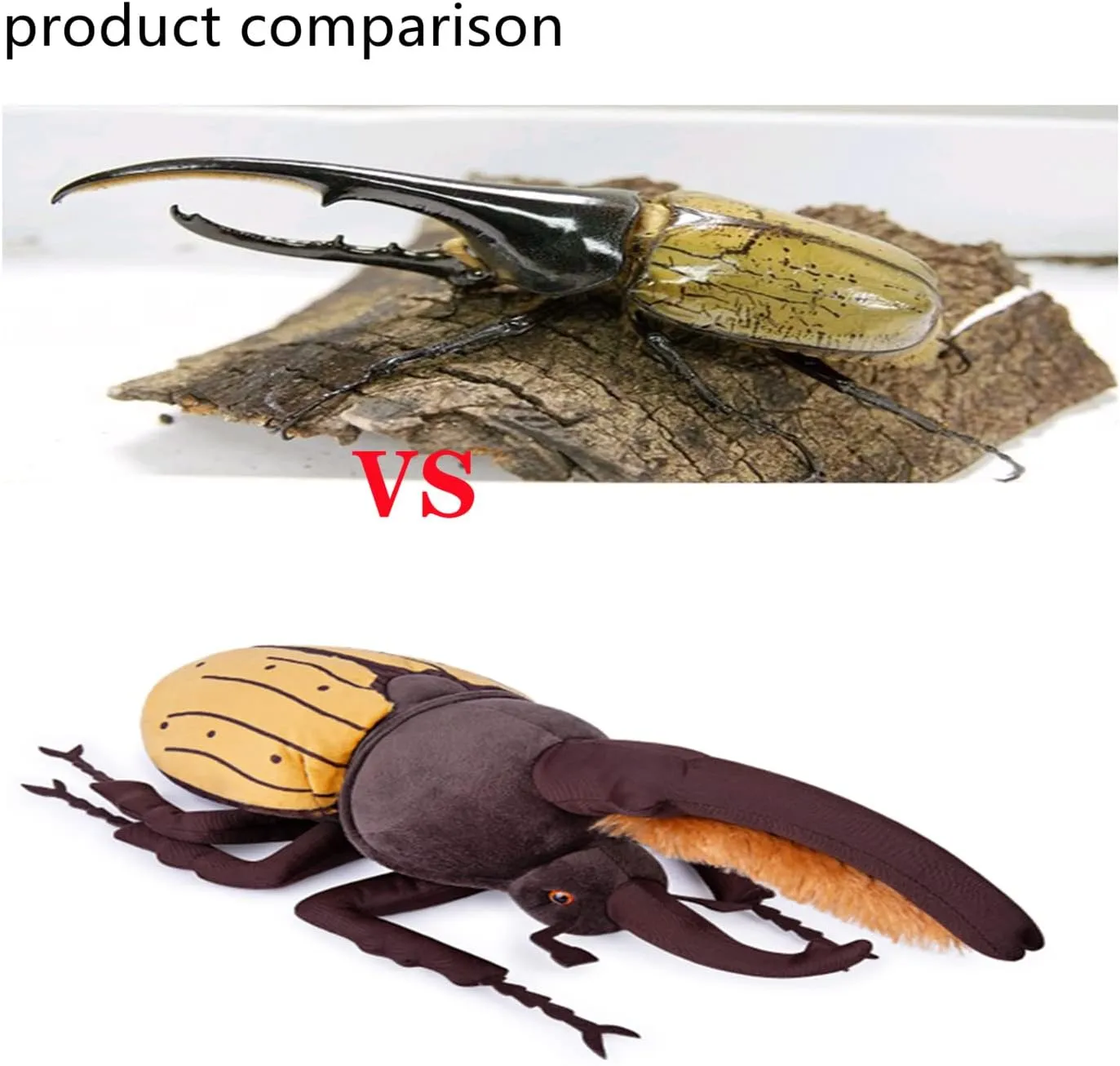 Tiny Heart Ultra Realistic Great Halberd Beetle Plush Plush Toy, 9.8" Soft and Fluffy Insect Stuffed Animal Figure Very Fun Kids Gifts Home Decor Pumps Collectibles…