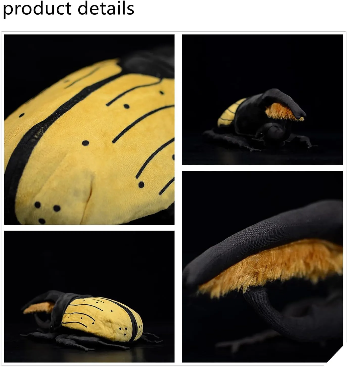Tiny Heart Ultra Realistic Great Halberd Beetle Plush Plush Toy, 9.8" Soft and Fluffy Insect Stuffed Animal Figure Very Fun Kids Gifts Home Decor Pumps Collectibles…