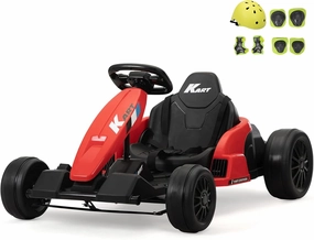 TOBBI Ride on 24V Electric Drifting Go Kart for Kids 4-16 Year, 7Ah Battery Powered Electric Car Ride on Toys, Electric Ride On Toyw/Safety Belt,Music,Horn,85W*2 Motor,USB,Weight Limit 132LBS (red)
