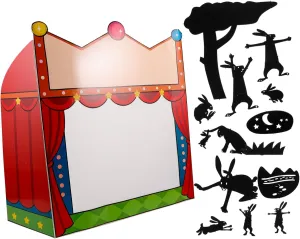 Totority 1 Set Shadow Puppet Making Craft DIY Science Experiment Kit for Interactive Storytelling Theater with Carnival Backdrop Hands Learning Creative Play