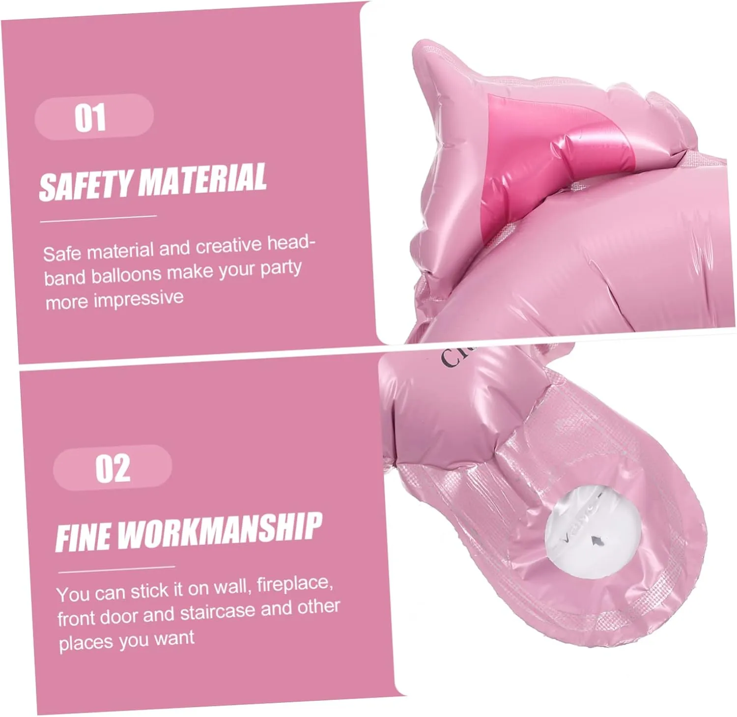 Totority 3sets Party Balloon Headband Animals Inflatable Headband Rabbit Animal Balloons for Kids Fun Decorations 50pcs*3