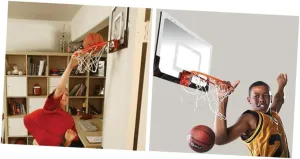 Totority Mini Basketball Set Door Hanging Basketball Board Shooting Plate Basketball Tablero De Basquetbol Puerta Indoor/