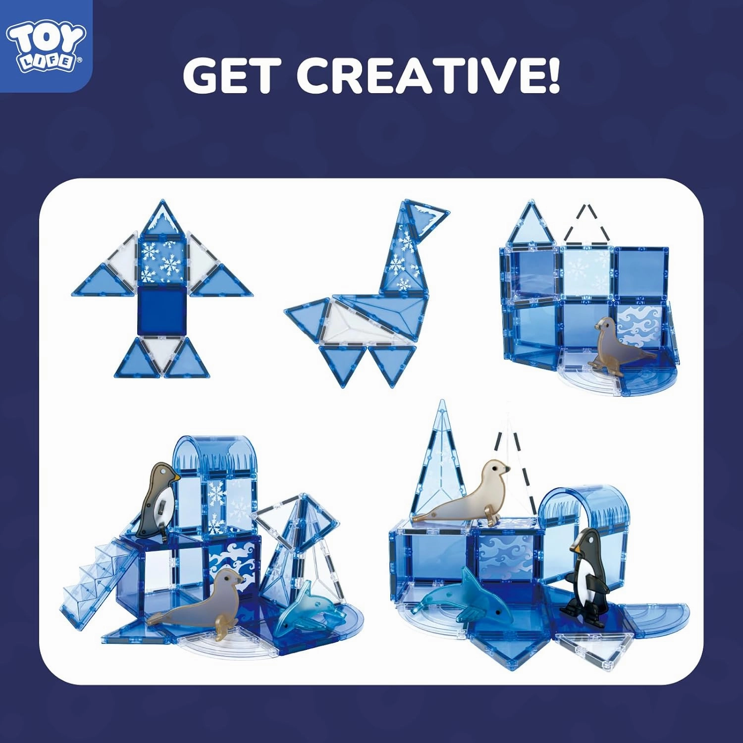 TOY Life Magnetic Tiles for Kids Ages 4-8, Magnetic Toys for Toddlers 3 , Magnet Tile Building Toy for Kids Ages 3-5, Magnet Building Tiles, Toddlers Preschool