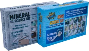 Toysmith STEM Rock & Mineral Science Kit for Kids – 30 Geology Specimens with Magnifying Viewer, Identification Guide & Testing Tools – Educational Toy for Young Geologists, Ages 8 