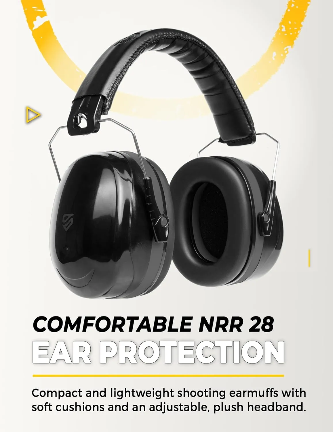 TradeSmart Precision Shooting Kit - 2 Sets of Earmuffs for Shooting Range & Gun Safety Glasses, ANSI Certified