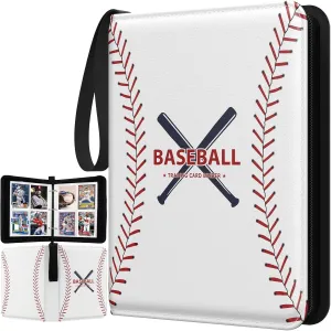 Trading Card Binder with Sleeves, 440 Pocket Baseball Card Binder, Premium Double Sided Pocket PU Card Collection Binder, Sports Card Binder Fits for Basketball Cards, Soccer Cards, Sport Cards
