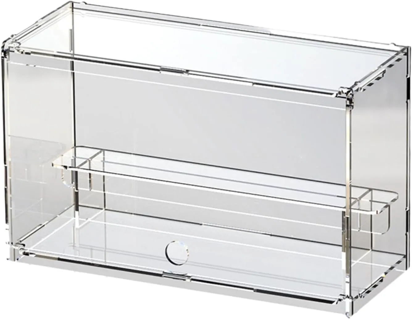 Transparent Display Case Figure Display Storage with Shelf Stackable Stable Dustproof Car Model Display Box for Bedroom Study