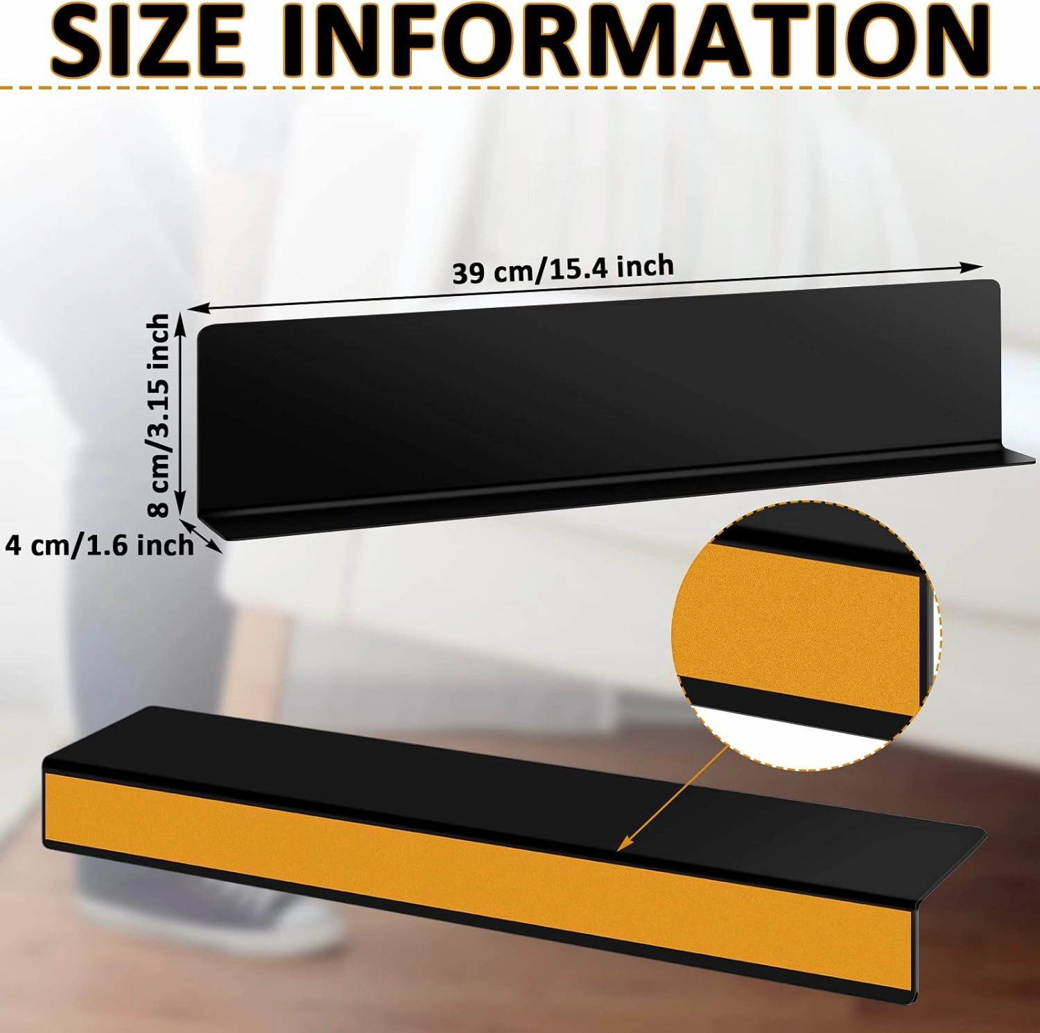 Treela 12 Pcs Under Couch Blocker Black Couch Blocker for Pets Bumper for Under Furniture Baffle Board with Adjustable Guard to Stop Going Below Sofa Easy Install (3.2 Inch)
