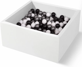 TRENDBOX Ball Pit Kids Ball Pit Memory Foam Ball Pit Square Ball Pits for Toddlers Babies Ball Pit Balls NOT Included - White