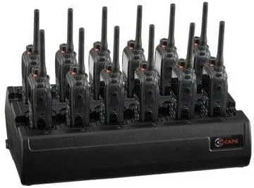 Twelve Bay Rapid Desk Charger for Kenwood ProTalk TK-3307M2 Rechargeable Two Way Radio (Built-in Power Supply)