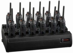 Twelve Bay Rapid Desk Charger for Kenwood ProTalk TK-2207 Rechargeable Two Way Radio (Built-in Power Supply)