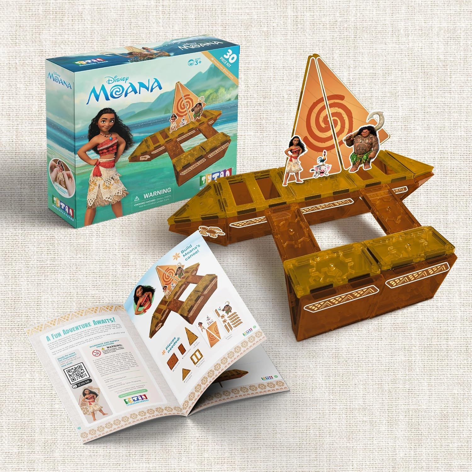 Tytan Official Disney Licensed Moana Magnetic Tile Set – 30-Piece