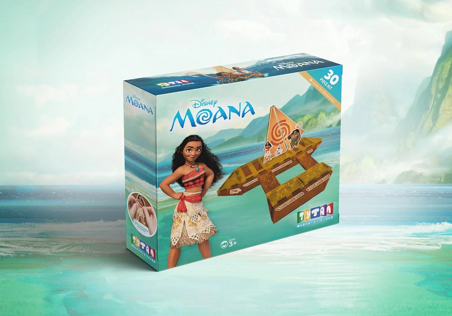 Tytan Official Disney Licensed Moana Magnetic Tile Set – 30-Piece