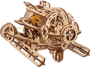UGEARS 3D Wooden Puzzles for Adults - Steampunk Submarine Wooden Model Kit – Mechanical Puzzle Model Building Kits - DIY Kits for Adults for Maritime Enthusiasts Gifts for Puzzle Lovers - 200 Pcs