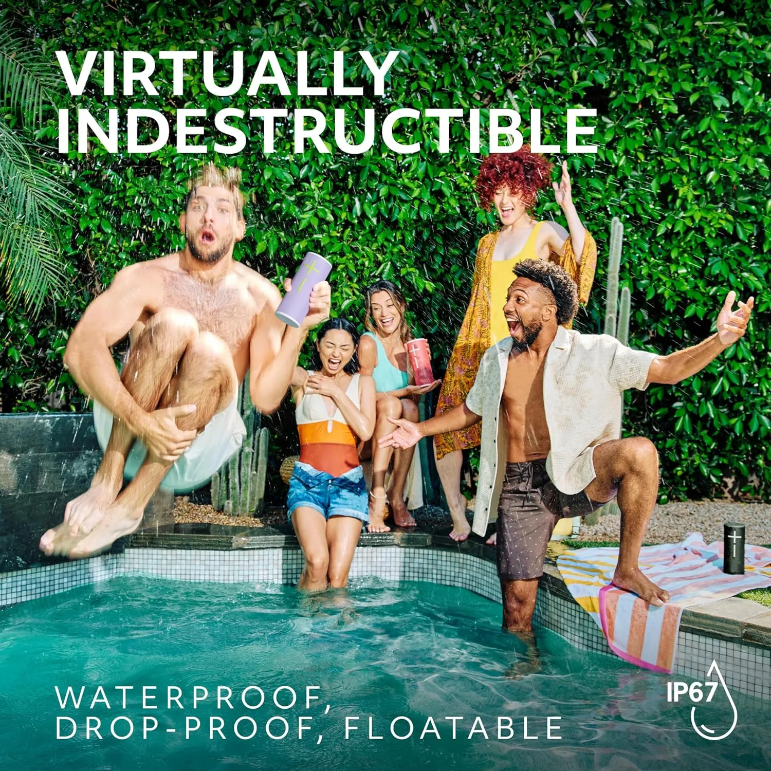 Ultimate Ears Boom 4 Portable Waterproof Bluetooth Speaker with 360-Degree Immersive Sound, Outdoor Floating Speaker, 15-Hour Battery, 147ft Range - Black