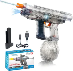 Upgraded Electric Water Gun for Adults Kids 26-32FT Long Range Squirt Gun Auto-Refill 800ml High Capacity Water Guns Toys with LED Light, Pool Beach Outdoor Summer Gift Toys for Kids Ages 6-12 (38H)