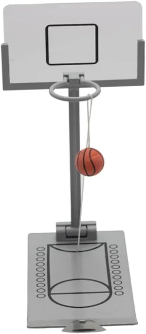 VICASKY Desk Basketball Toy Mini Hoop Metal Frame Elastic Balls Ideal for Boys and Girls Relief