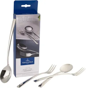 Villeroy & Boch - Daily Line Specials Spaghetti Set, 4 pt., cutlery set consisting of spoon and fork, stainless steel, 265x85x30mm, dishwasher safe