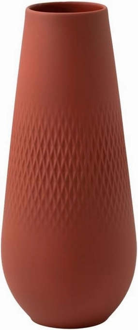 Villeroy & Boch - Manufacture Collier Terre Vase Carre Tall, Stunning vase for chests of Drawers and Decorative Table Spreads, Premium Porcelain, Hand wash