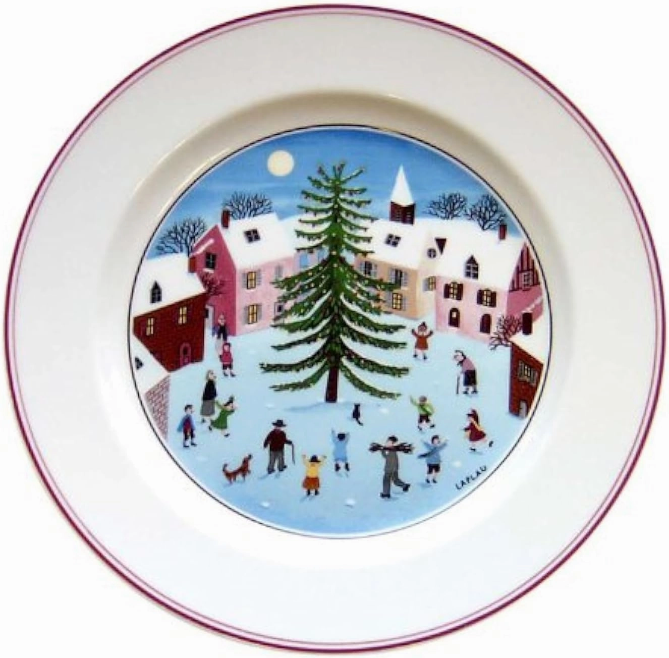 Villeroy & Boch Naif Christmas Salad Plate, 8.25"