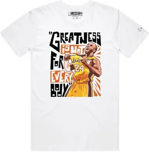 Vintage Kobe Greatness Sports Graphic Tee for Basketball Fans | Combed Cotton Short Sleeve T-Shirt for Men and Women