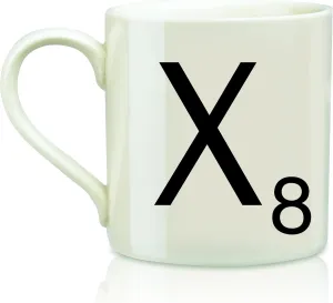 Vintage Letter X Ceramic Coffee Mug