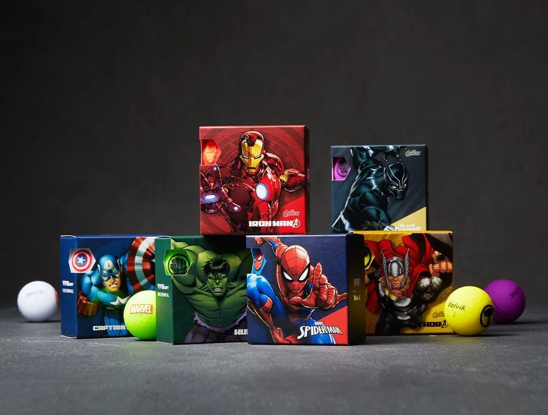 Volvik Vivid Soft: Hulk 4 Golf Gift 4-Ball Pack