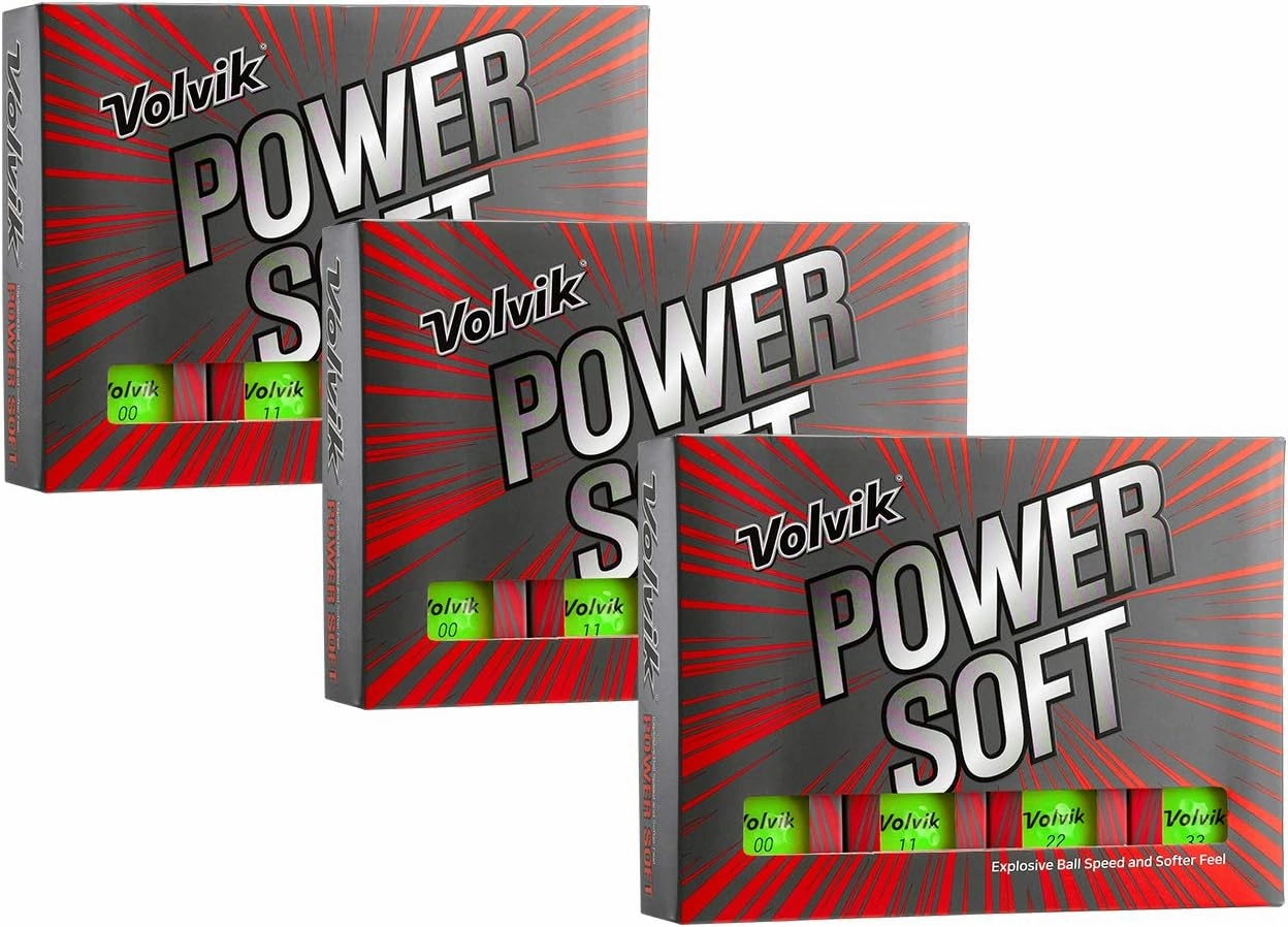 Volvik Power Soft Explosive Ball Speed Golf Balls 3 Dozen Bundle Gift Set