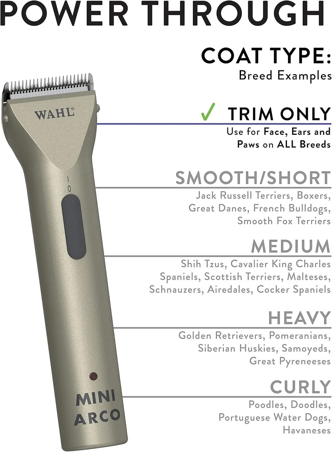 Wahl Professional Animal MiniArco Corded/Cordless Pet, Dog, Cat, and Horse Trimmer Kit