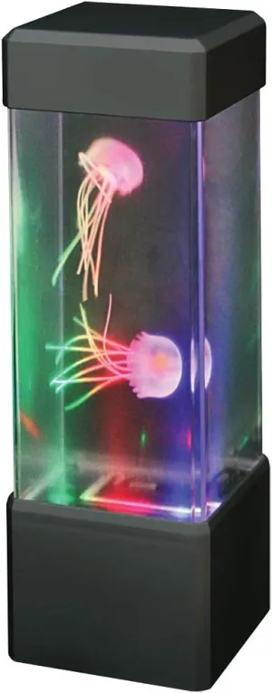 WARM FUZZY Toys (1) Jellyfish Lamp - Battery-Powered and USB Color-Changing Lava Lamp for Positive Energy - Perfect Home Office Décor or Gift for Kids