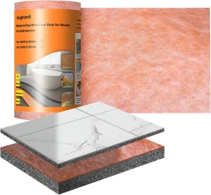 Waterproofing Membrane 9.8 in x 98.5 ft / 81 Sq Ft Waterproof Membrane for Shower 23.6mil Thickness Shower Waterproof Membrane for Sauna, Bathroom, Walls, Tile, Kitchen, Roof and Wet Areas