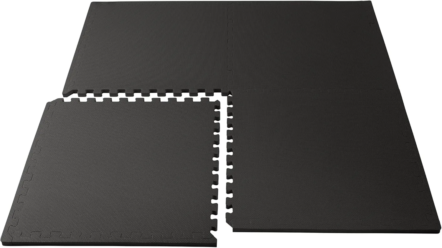 We Sell Mats 1" Thick Multipurpose Exercise Floor Mat with EVA Foam, Interlocking Tiles, Anti-Fatigue for Home or Gym, 24 in x 24