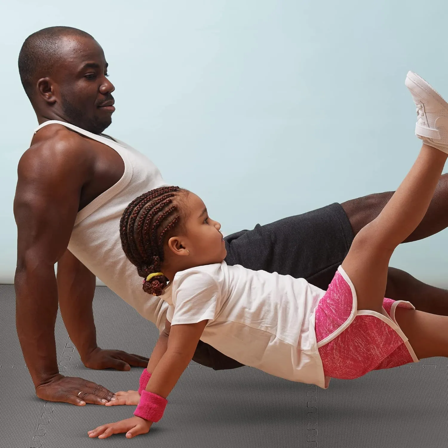 We Sell Mats 1" Thick Multipurpose Exercise Floor Mat with EVA Foam, Interlocking Tiles, Anti-Fatigue for Home or Gym, 24 in x 24