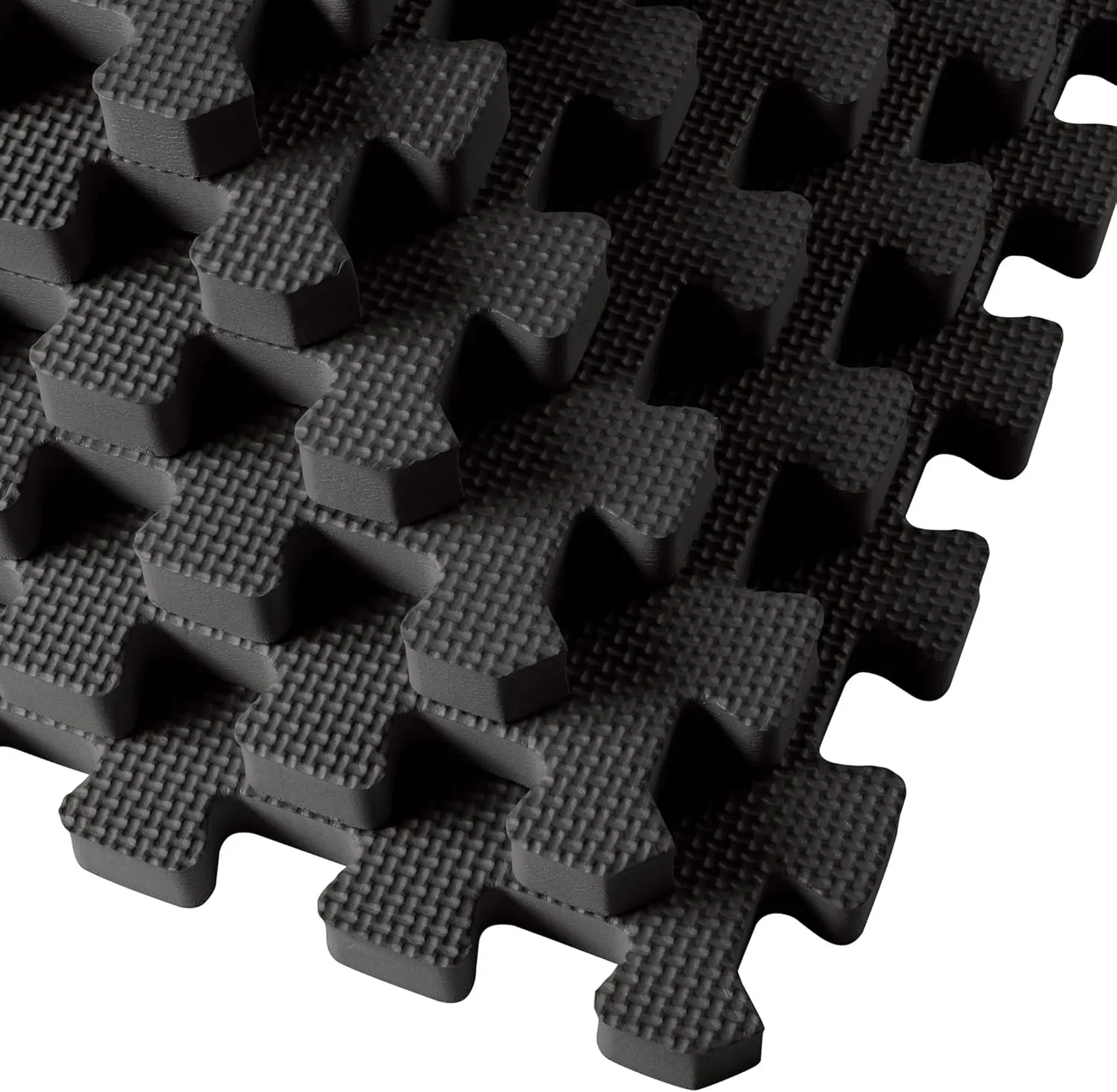We Sell Mats 1" Thick Multipurpose Exercise Floor Mat with EVA Foam, Interlocking Tiles, Anti-Fatigue for Home or Gym, 24 in x 24
