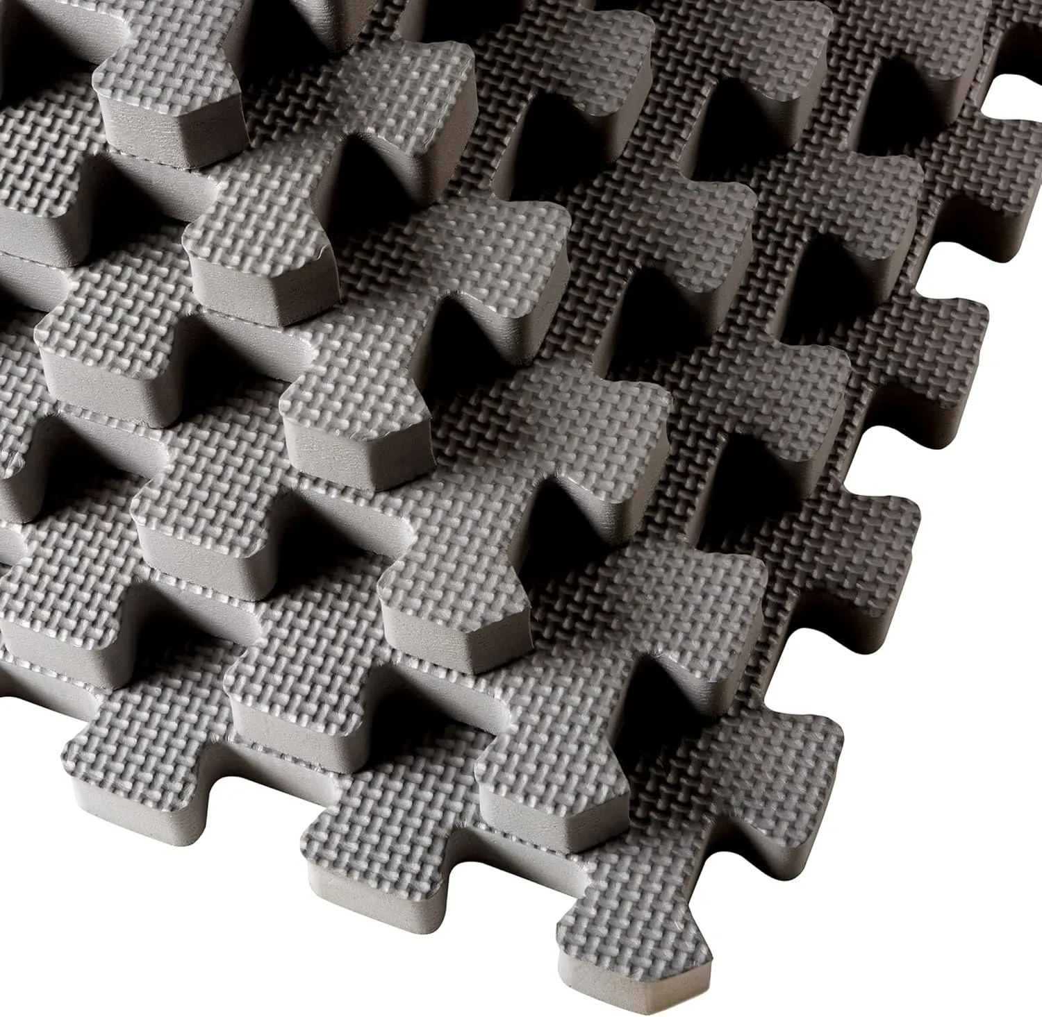 We Sell Mats 1" Thick Multipurpose Exercise Floor Mat with EVA Foam, Interlocking Tiles, Anti-Fatigue for Home or Gym, 24 in x 24
