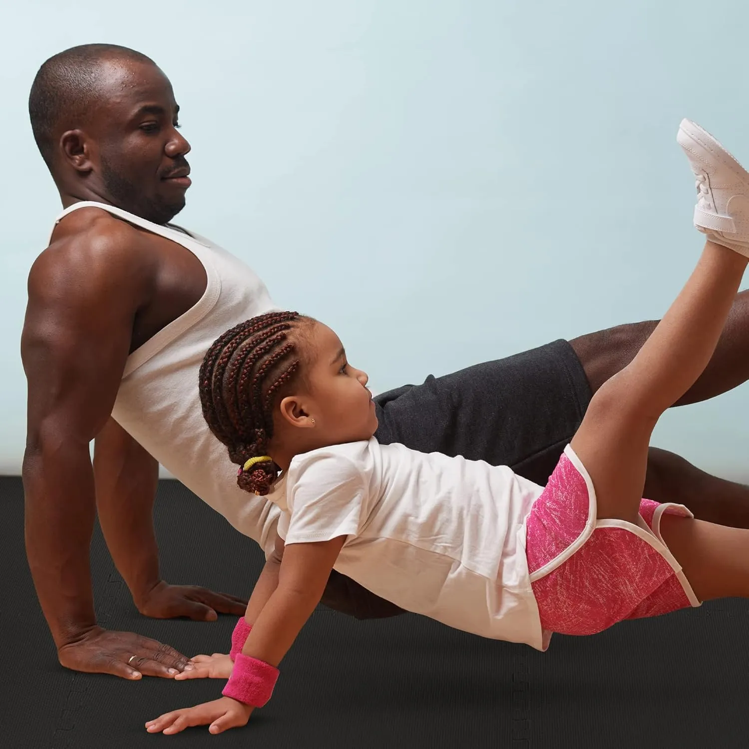 We Sell Mats 1" Thick Multipurpose Exercise Floor Mat with EVA Foam, Interlocking Tiles, Anti-Fatigue for Home or Gym, 24 in x 24