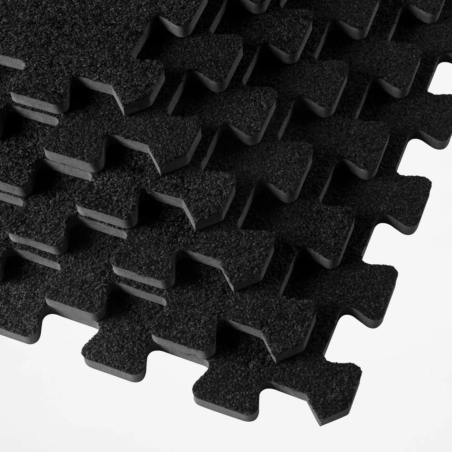 We Sell Mats 3/8 Inch Thick Interlocking Foam Carpet Tiles Durable Carpet Squares Anti Fatigue Support for Home Office or Classroom Use