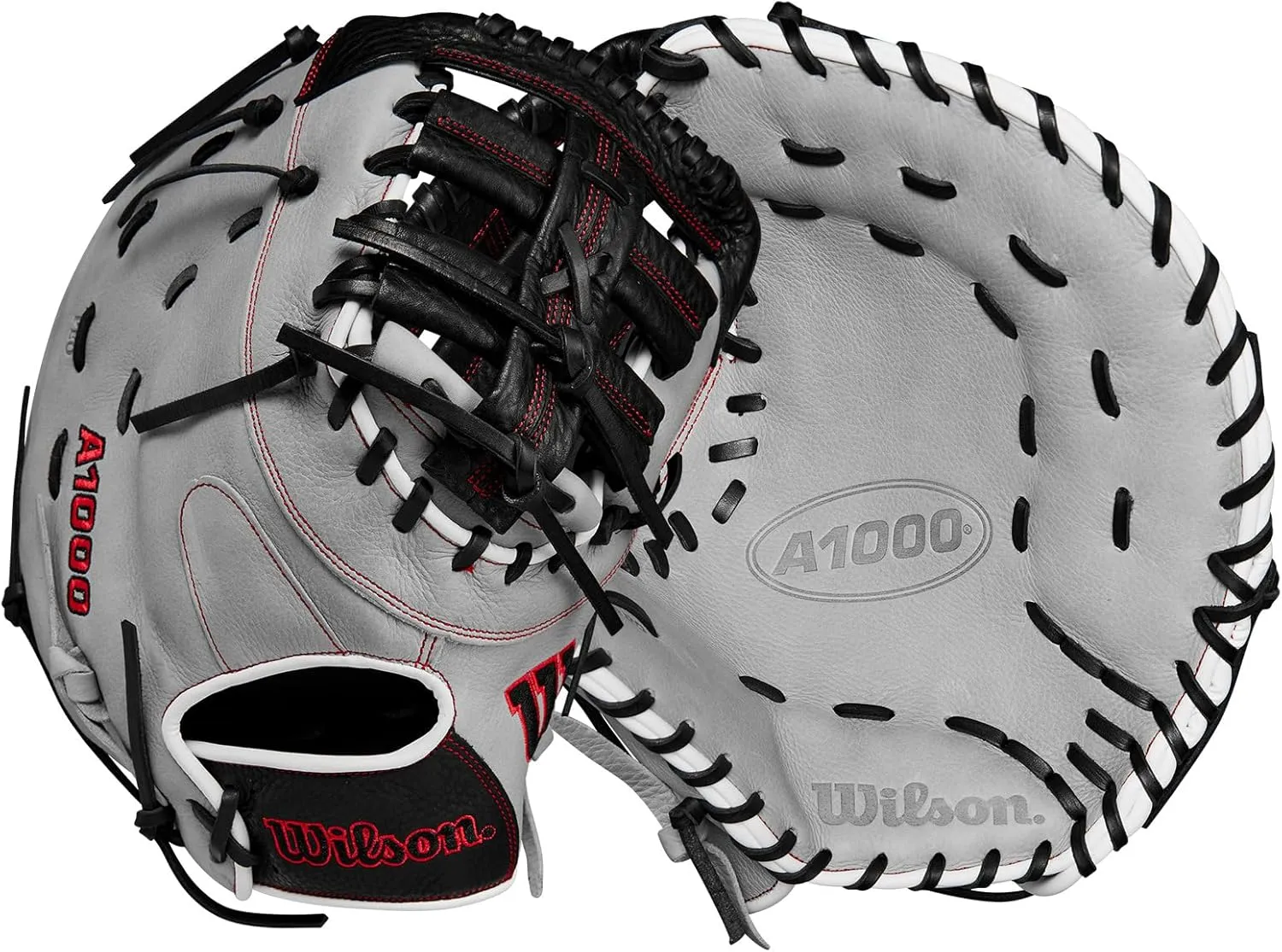 WILSON 2024 A1000 1620 12.5” Baseball First Base Mitt - Silver/Black/Red