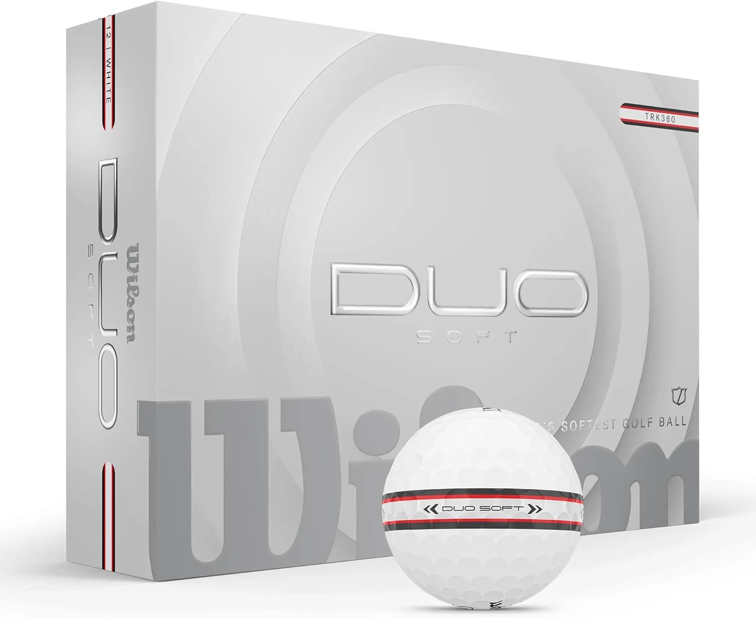 WILSON 2025 Duo Soft Golf Balls - White, 12 Balls
