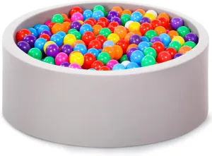 Wilwolfer Foam Ball Pit for Toddlers, Large Baby Ball Pit for Babies with Soft Memory Sponge, Indoor Outdoor Baby Playpen, Kids Play Ball Pool, Gift Toys for Infants Boys and Girls (Gray, NO Balls)