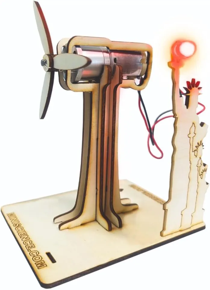 Windmill Generator & Proportion Kit: Educational Kit - Science Kit for Ages 12  (Children Above 12) - Understand Energy Conversion & Proportionality - Renewable Energy Theme