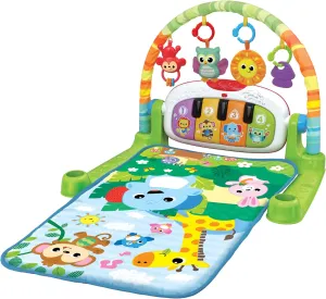 winfun Jungle Pals Kick N Play Musical Mat for Babies 0  | Tummy Time & Lay Play Modes | Light-Up Piano, Detachable Toys, Rattles | Sensory Development Baby Playmat | CPS Stage 1 | Gift Idea