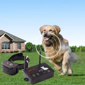 Wireless Dog Fence Pet Electric Containment System, Safe Harmless Dog Fence No Randomly Correction, Adjustable Control Range Up to 990 Feet, Waterproof Rechargeable Collar Receiver