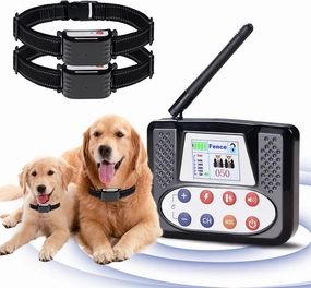 Wireless Dog Fence for 2 Dogs, Wireless Dog Fence System & Dog Training Collar